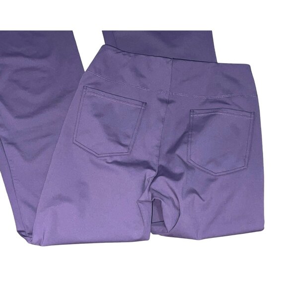 Halara Flex High Waisted Back Slight Flare Work Pants Sz Small Petite Womens Pur - Picture 3 of 12
